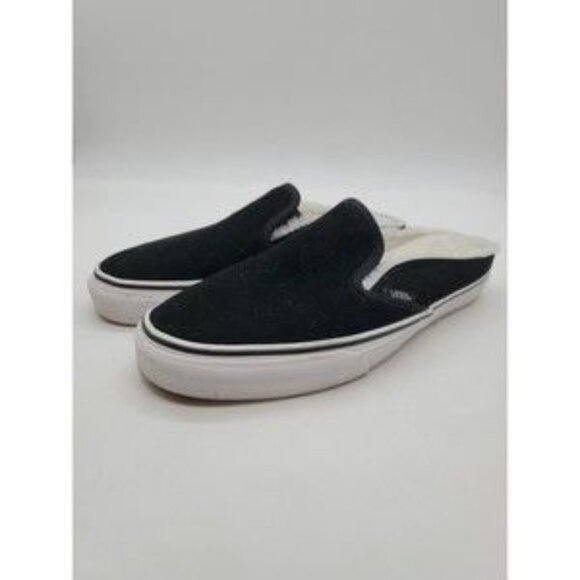 Vans Mules Men 6.5 Women 8 Black White Slip On Mules Casual Unique Used y2k - Picture 7 of 14